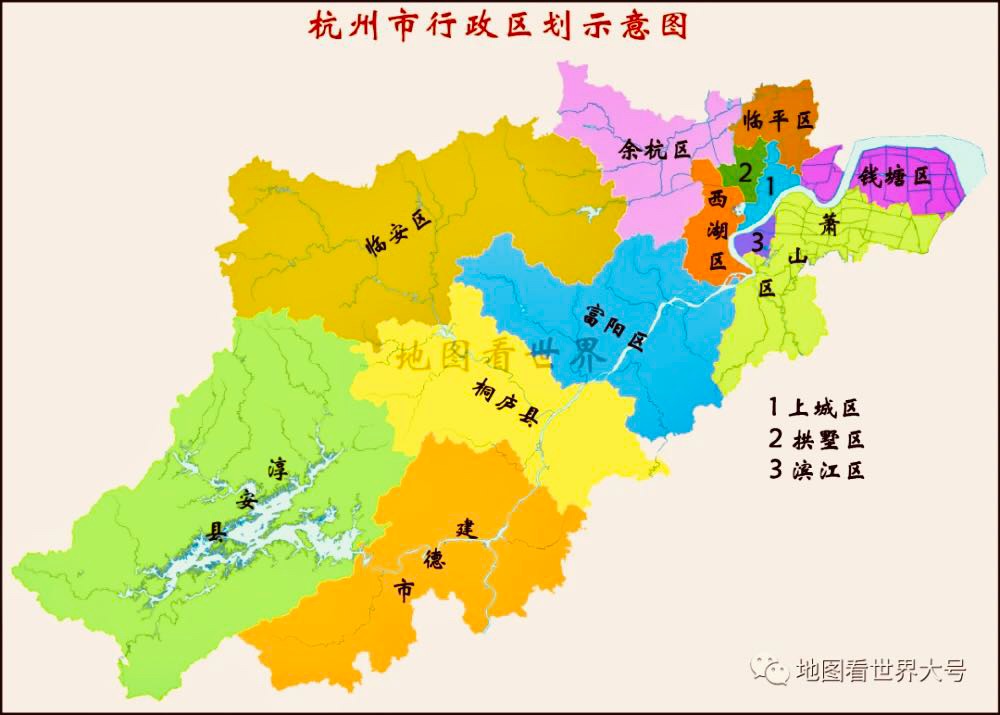 杭州市地图全图可放大图片