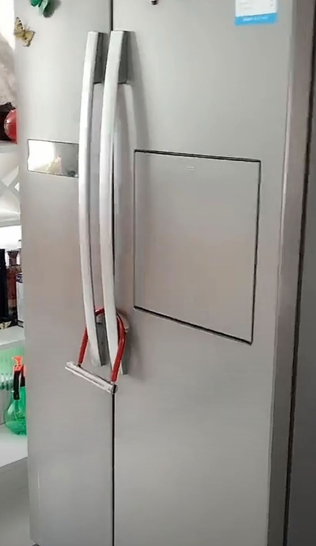 网上第一次看到,冰箱还上锁,这是防谁呢?里面有黄金吗?