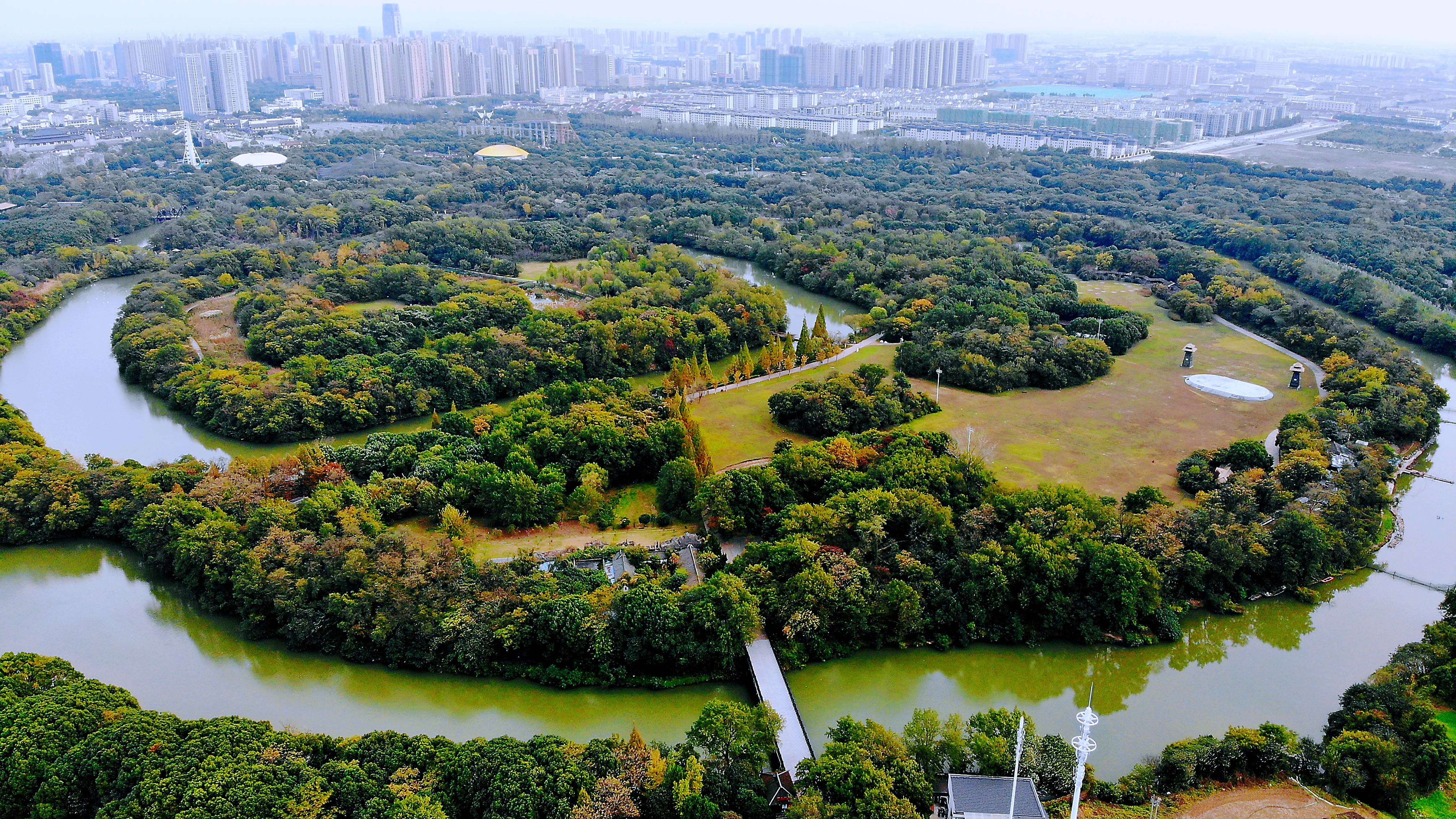 航拍淹城遗址公园新人新帖请大家多多指教