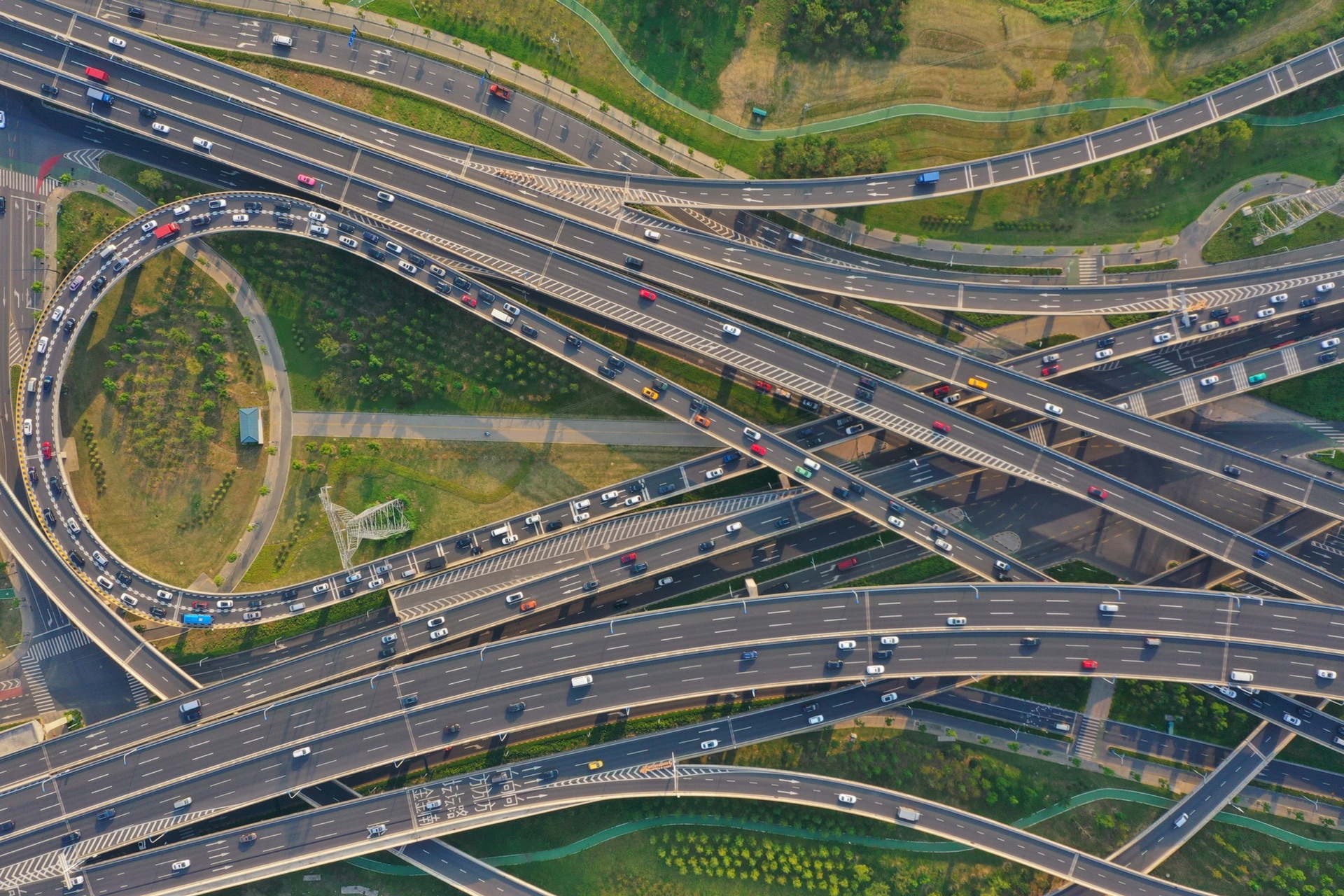 航拍常州龙江路与长虹路高架立交不同的角度是不是很美